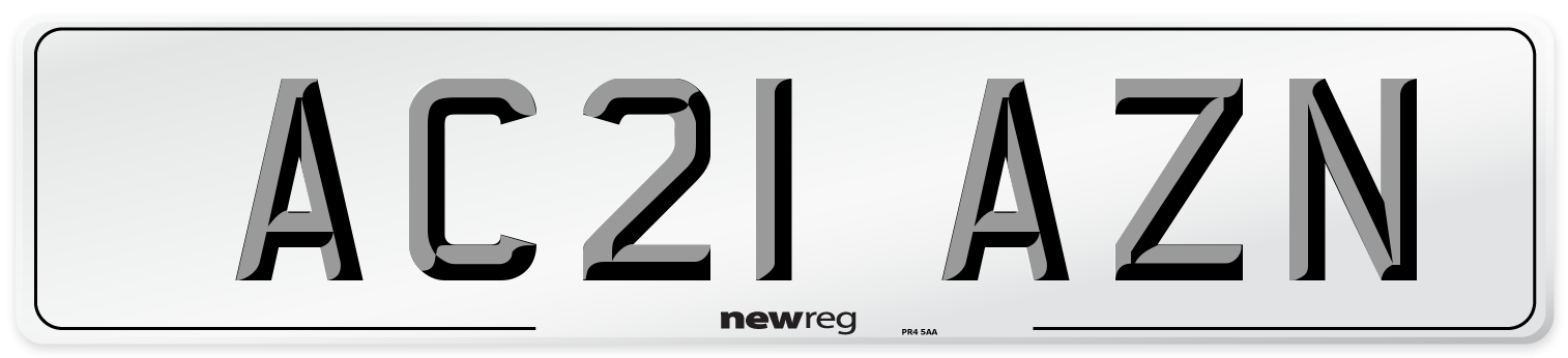 AC21 AZN Number Plate from New Reg